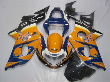 2001-2003 Suzuki GSXR 600 Motorcycle Fairings - Orange Blue Black Corona Extra Canada