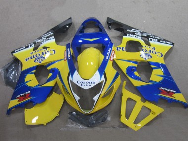 2004-2005 Suzuki GSXR 600 Motorcycle Fairings - Yellow Blue White Black Corona Extra Canada