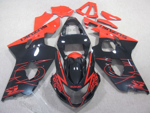 2004-2005 Suzuki GSXR 600 Motorcycle Fairings - Glossy Black Red Canada