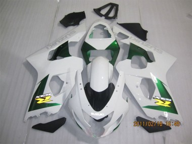 2004-2005 Suzuki GSXR 600 Motorcycle Fairings - White Green Yellow Black Canada