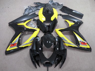 2006-2007 Suzuki GSXR 600 Motorcycle Fairings - Yellow Grey Black Canada