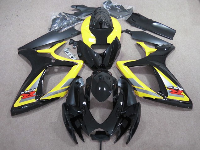 2006-2007 Suzuki GSXR 600 Motorcycle Fairings - Yellow Grey Black Canada