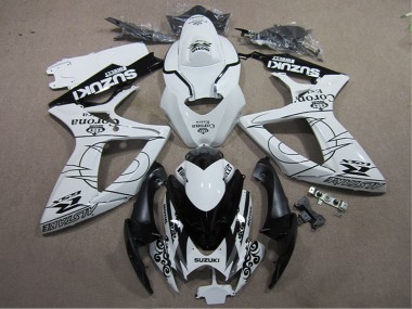 2006-2007 Suzuki GSXR 600 Motorcycle Fairings - White Black Corona Extra Canada