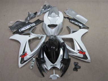 2006-2007 Suzuki GSXR 600 Motorcycle Fairings - White Silver Glossy Black Red Canada