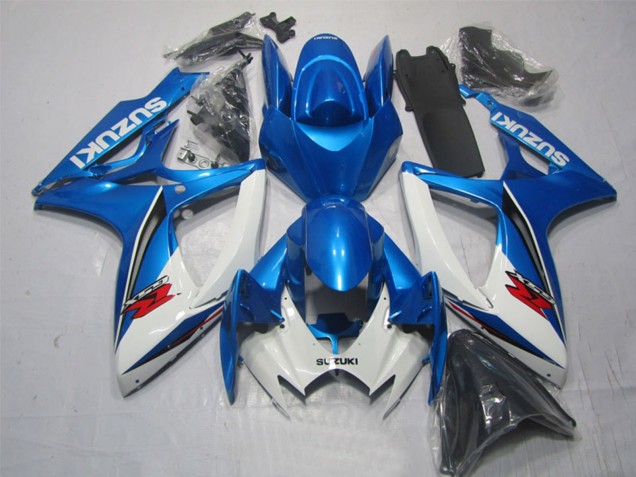 2006-2007 Suzuki GSXR 600 Motorcycle Fairing - White Blue Red Canada
