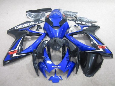 2006-2007 Suzuki GSXR 600 Motorcycle Fairing - Blue White Glossy Black Red Canada