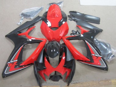 2006-2007 Suzuki GSXR 600 Motorcycle Fairings - Red Black Canada
