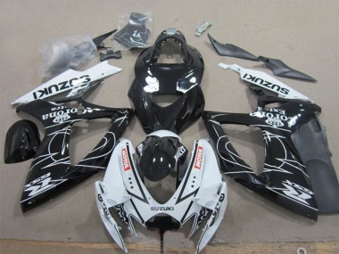 2006-2007 Suzuki GSXR 600 Motorcycle Fairings - White Black Corona Extra Motul Canada