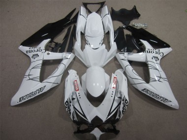 2008-2010 Suzuki GSXR 600 Motorcycle Fairings - White Black Corona Extra Motul Canada