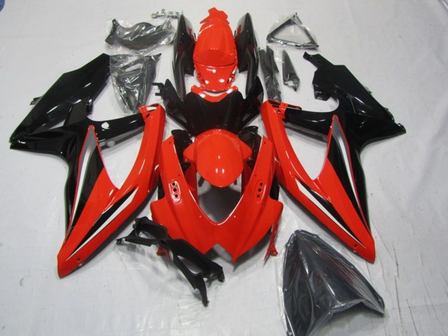 2008-2010 Suzuki GSXR 600 Motorcycle Fairings - Red Black Canada