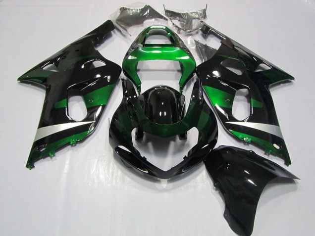 2001-2003 Suzuki GSXR 750 Motorcycle Fairings - Glossy Black Green Silver Canada