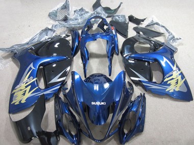 2008-2020 Suzuki GSXR 1300 Hayabusa Motorcycle Fairings - Blue White Gold Decal Canada