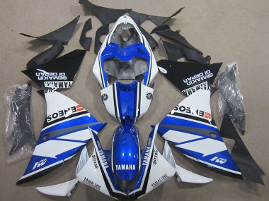 2000-2001 Yamaha YZF R1 Motorcycle Fairings - White Blue Black ENEOS Canada