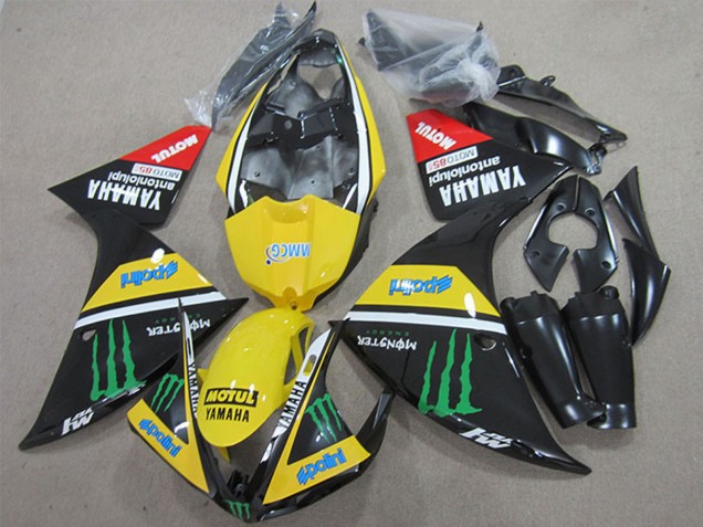 2009-2011 Yamaha YZF R1 Motorcycle Fairings - Yellow White Black Red Green Motul Monster Canada