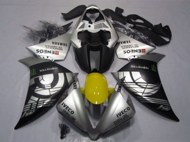 2012-2014 Yamaha YZF R1 Motorcycle Fairings - Silver Black IVECO Yamalube ENEOS Monster Canada